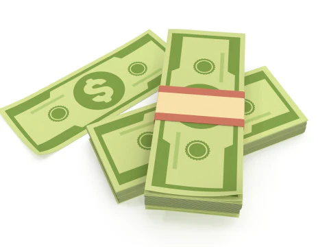 Stylized wad of money 3D Model