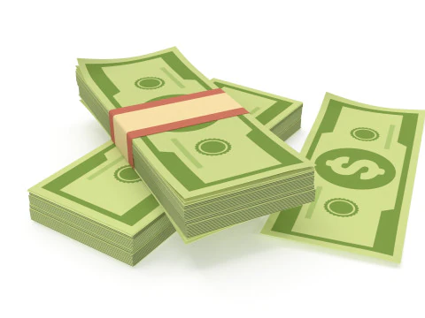 Stylized wad of money 3D Model