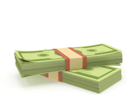 Stylized wad of money 3D Model