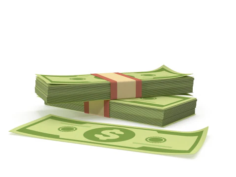 Stylized wad of money 3D Model