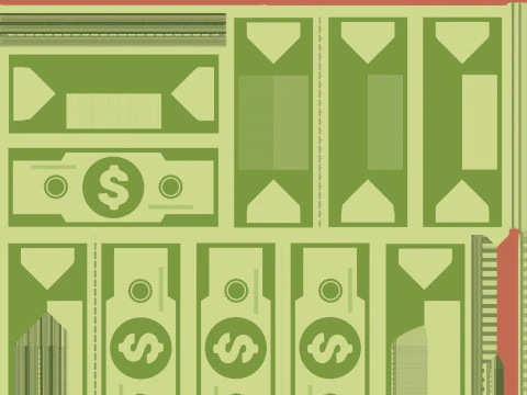 Stylized wad of money 3D Model