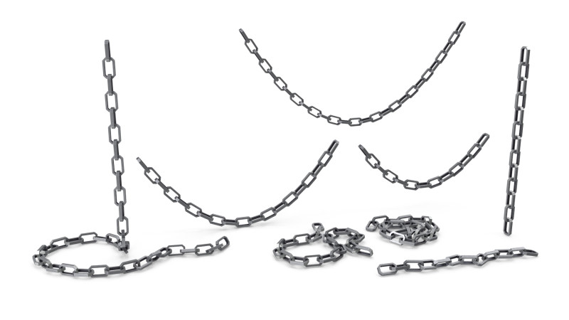 Chains 3D Модель .c4d .max .obj .3ds .fbx .stl .blend