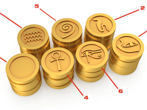 Coins Egypt 3D Model