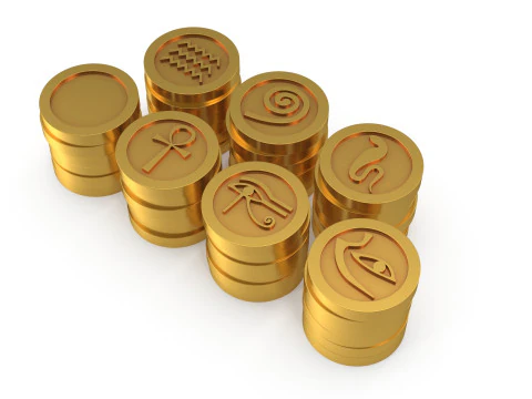 Coins Egypt 3D Model