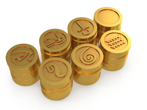 Coins Egypt 3D Model