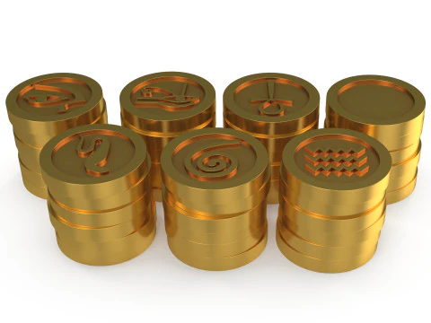 Coins Egypt 3D Model