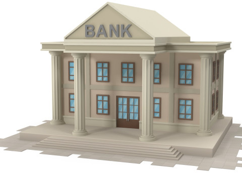 Cartoon bank 3D Model