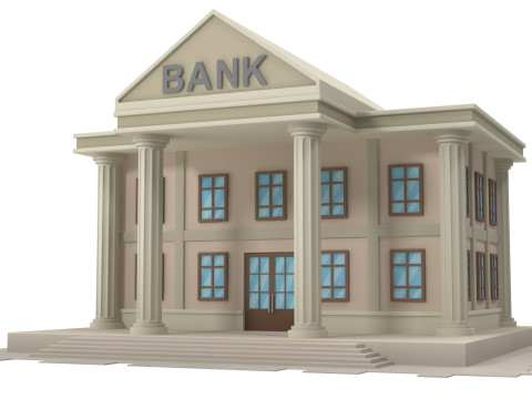 Cartoon bank 3D-Modell