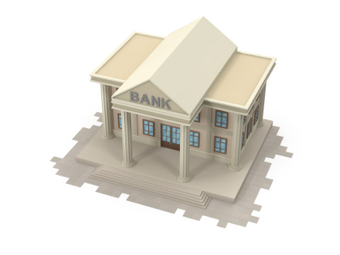 Cartoon bank 3D-Modell