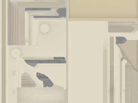Cartoon bank 3D-Modell