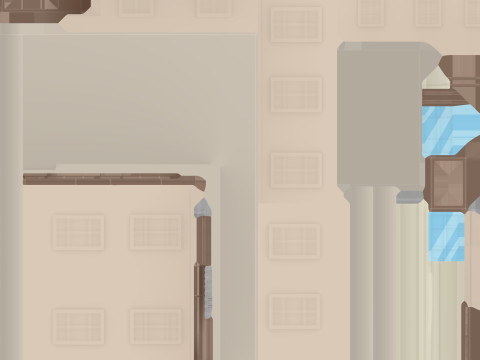 Cartoon bank 3D-Modell