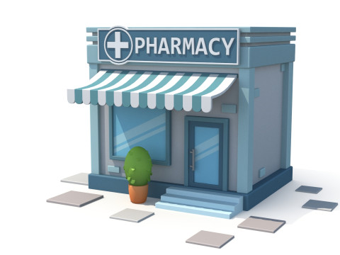 Cartoon building 3D Model