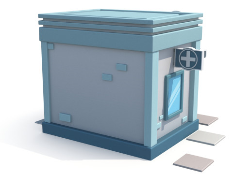 Cartoon building 3D Model