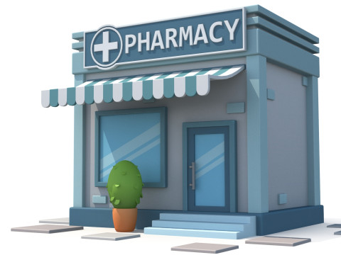 Cartoon building 3D Model