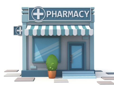 Cartoon building 3D Model
