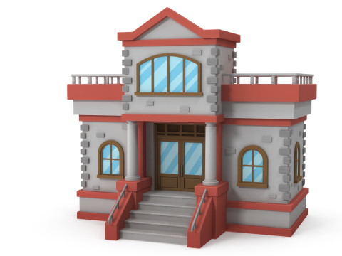 Cartoon house 3D Model