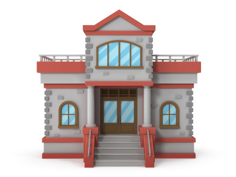 Cartoon house 3D 模型