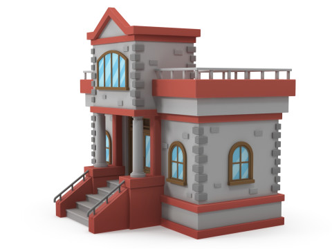 Cartoon house 3D 模型