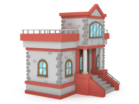 Cartoon house 3D 模型