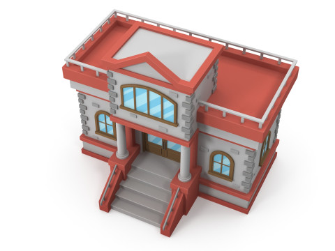 Cartoon house 3D 模型