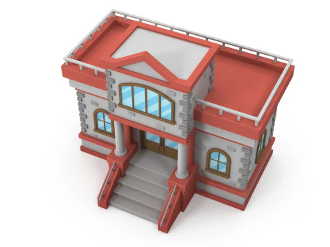 Cartoon house 3D Model