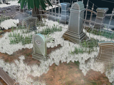 Stylized graveyard 3D Model