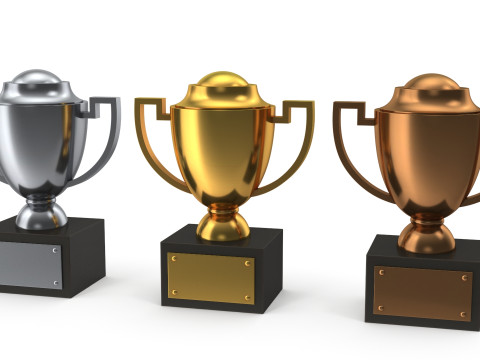 Trophy cups 3D Модель