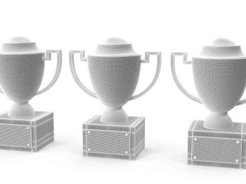 Trophy cups 3D Model