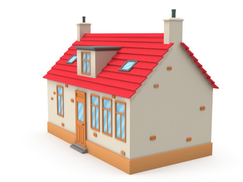 Cartoon house 3D Model