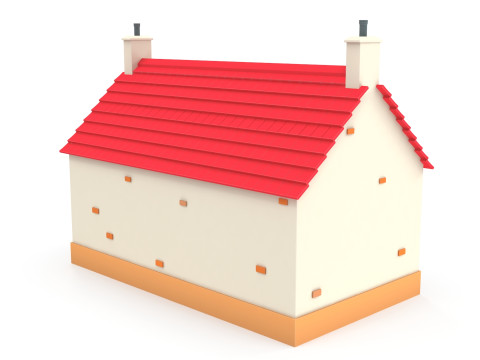Cartoon house 3D Model