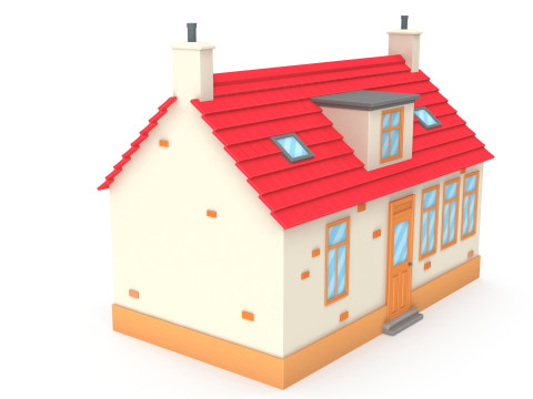 Cartoon house 3D Model