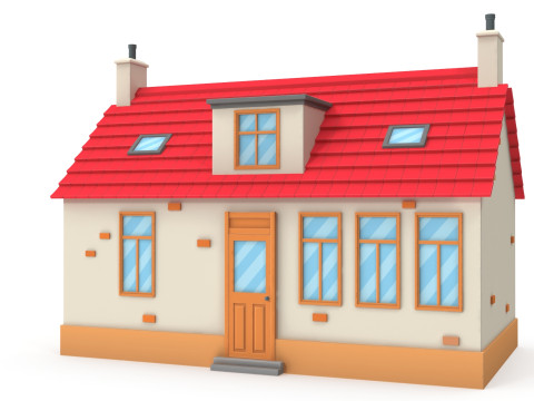 Cartoon house 3D Model