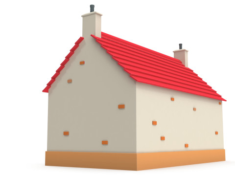 Cartoon house 3D Model