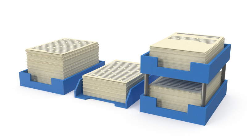 Stylized Paper Stacks 3D Model .c4d .max .obj .3ds .fbx .stl .blend