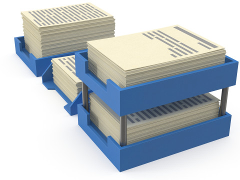 Stylized Paper Stacks 3D Model