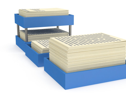 Stylized Paper Stacks 3D Model
