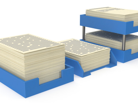 Stylized Paper Stacks 3D Model