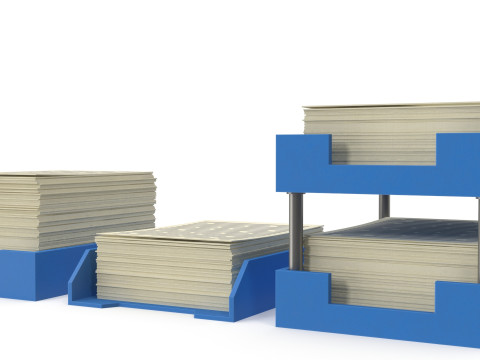 Stylized Paper Stacks 3D Model