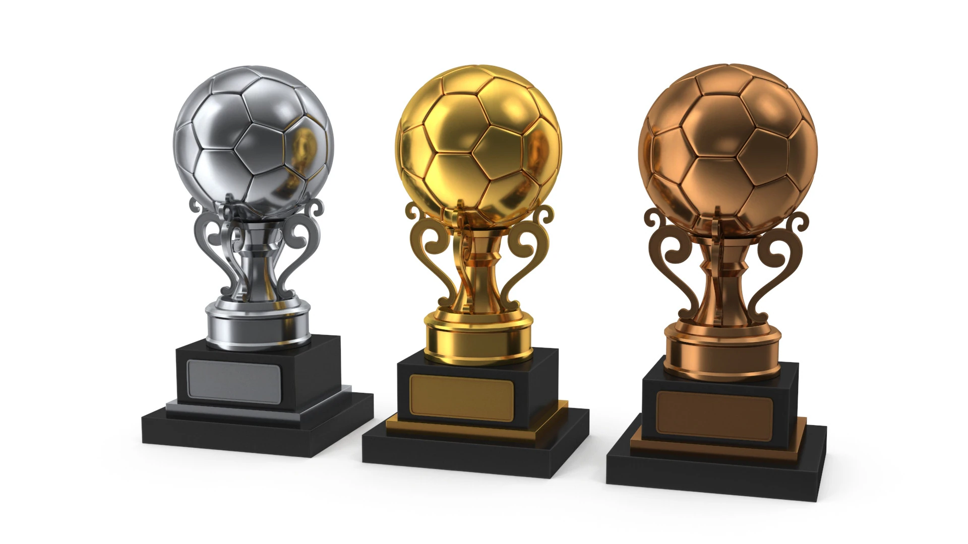 Trophy balls 3D Model .c4d .max .obj .3ds .fbx .stl .blend 