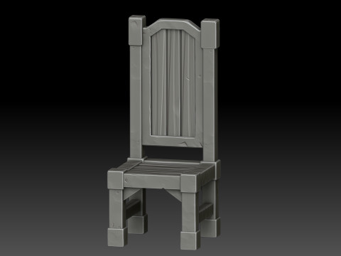 Stylized chair 3D मॉडल
