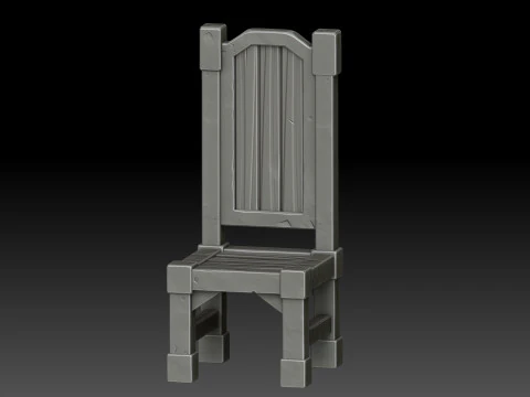 Stilize sandalye 3D Model