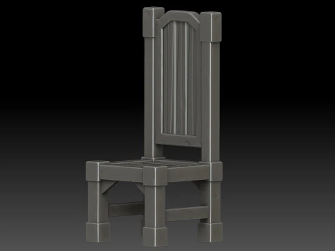 様式化された椅子 3Dモデル