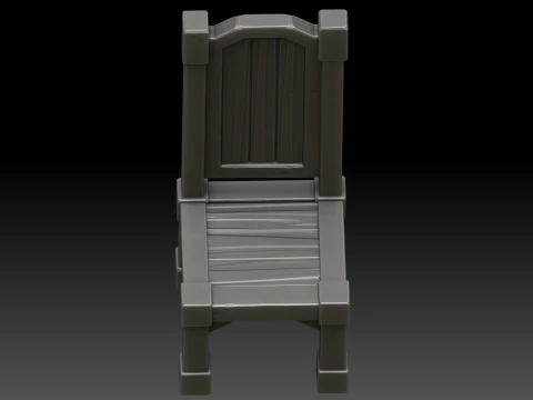 様式化された椅子 3Dモデル