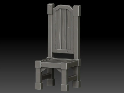 様式化された椅子 3Dモデル