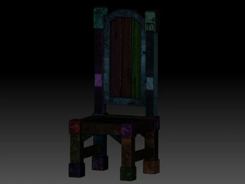 様式化された椅子 3Dモデル