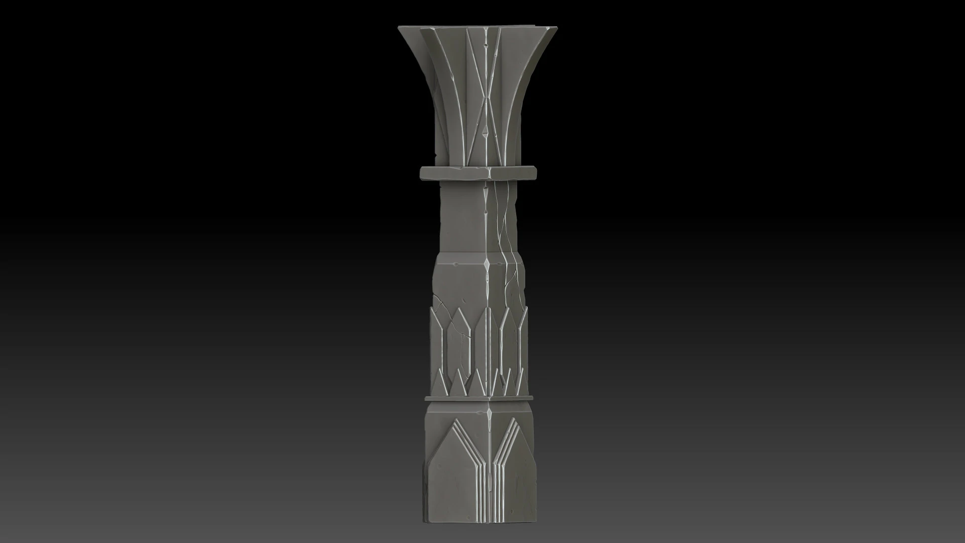 Stylized pillar 3D Model .c4d .max .obj .3ds .fbx .stl .blend 