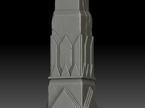 Stylized pillar 3D Model