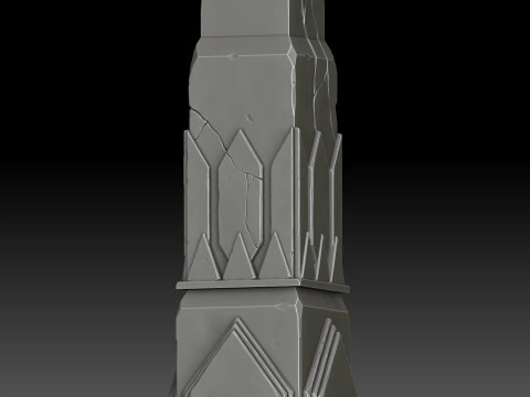 Stylized pillar 3D Model