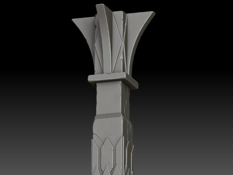 Stylized pillar 3D Model