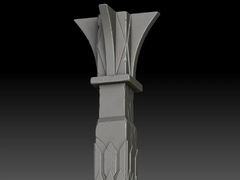 Stylized pillar 3D Model